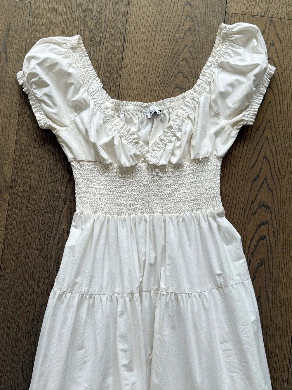 Danielle Bernstein Cotton Smocked Midi Dress - Picture 9 of 10